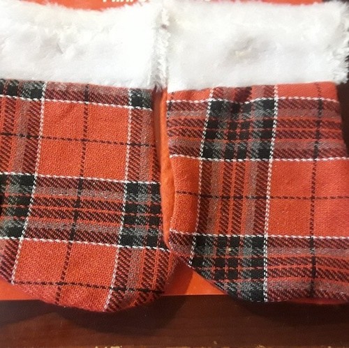 Set of 2 Red Plaid 6 In Mini Holiday Stockings New NWT Holiday Style - 第 1/1 張圖片