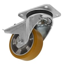 Image of Sealey 125mm Castor Wheel Swivel Plate With Total Lock - SCW5125SPL