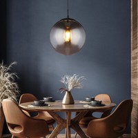 Design Kugel Decken Leuchte Rauch HäNge Lampe Glas Wohn Zimmer Strahler Pendel
