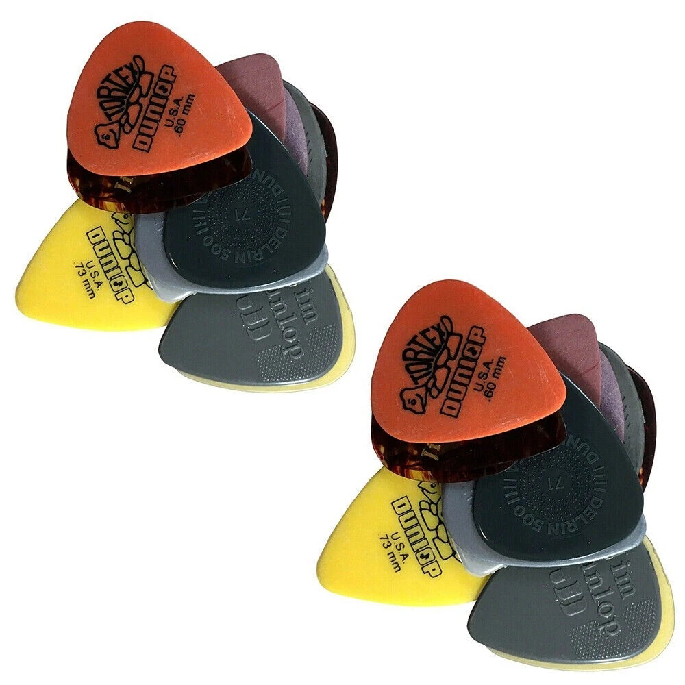 Dunlop Guitar Picks 24 Pack Variety Pack Light Med Tortex Nylon