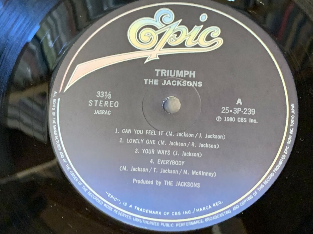 THE JACKSONS Triumph JAPAN LP RECORD 25.3P-239 w/ CAP OBI+INSERT