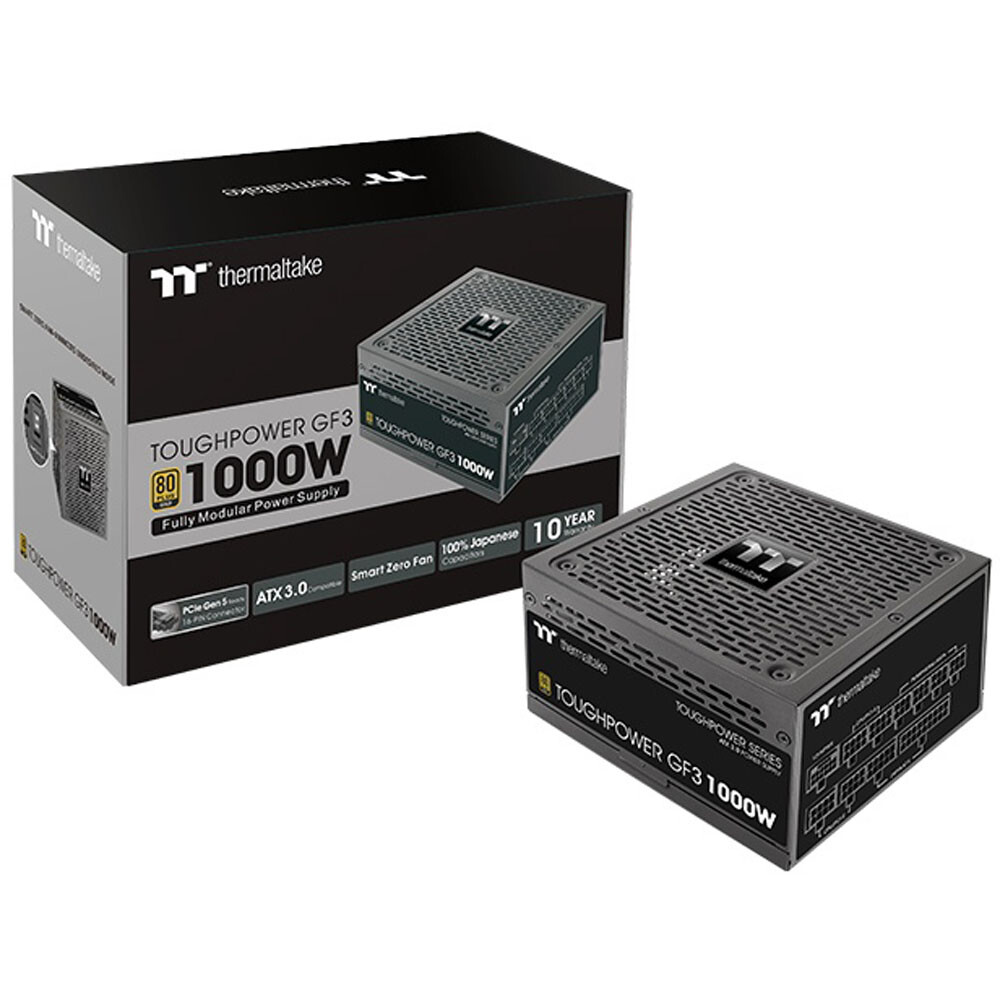 Thermaltake Toughpower GF3 1000W | PC-ATX-3.0-Netzteil | PCIe Gen 5.0 | 80-Plus-Gold | voll-modular | leiser 140 Lüfter | EU Zertifiziert - Bild 2