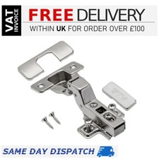 KITCHEN CABINET/CUPBOARD CONCEALED 35mm SOFT CLOSE DOOR  HINGE (Inset) 