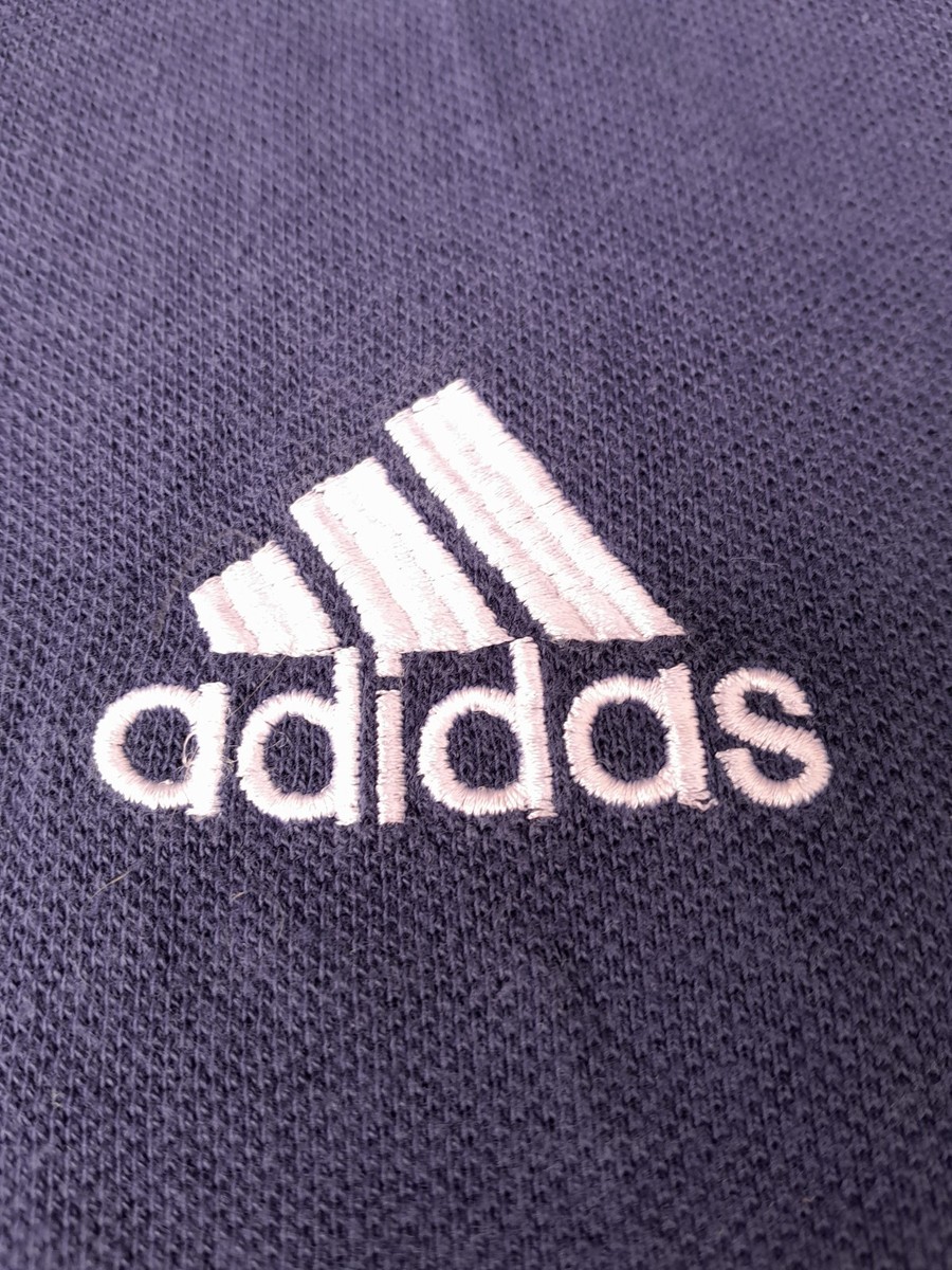 vintage 00s adidas 万国タグ　レアカラー　polo shirt adidas】アディダス ポロシャツ 00s 青 半袖シャツ 万国タグ