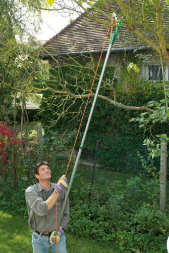 TecTake Coupe-Branche Télescopique 2 En 1 Sécateur Et Scie - Tige Extensible Jusqu'à 258 Cm - Coupe Jusqu'à 3 Cm