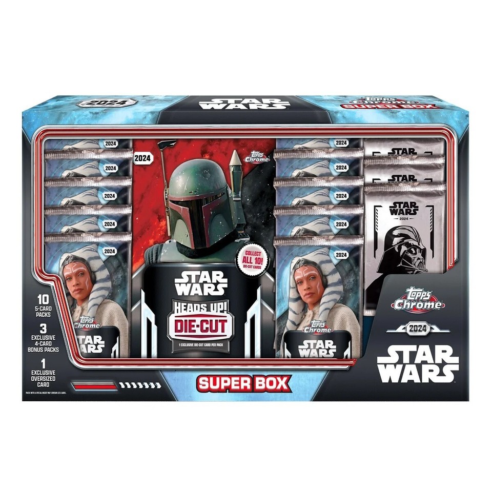 Topps Chrome Star Wars Super Box 2025 Costco Exclusive (2 Boxes Topps Chrome Star Wars Super Box 2025 Costco Exclusive (2 Boxes
