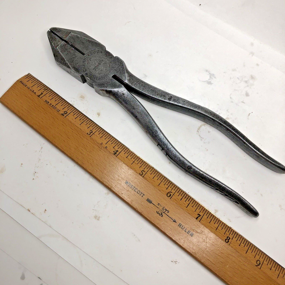 Vintage Channellock 3048-1/2 Lineman's Pliers 8.5