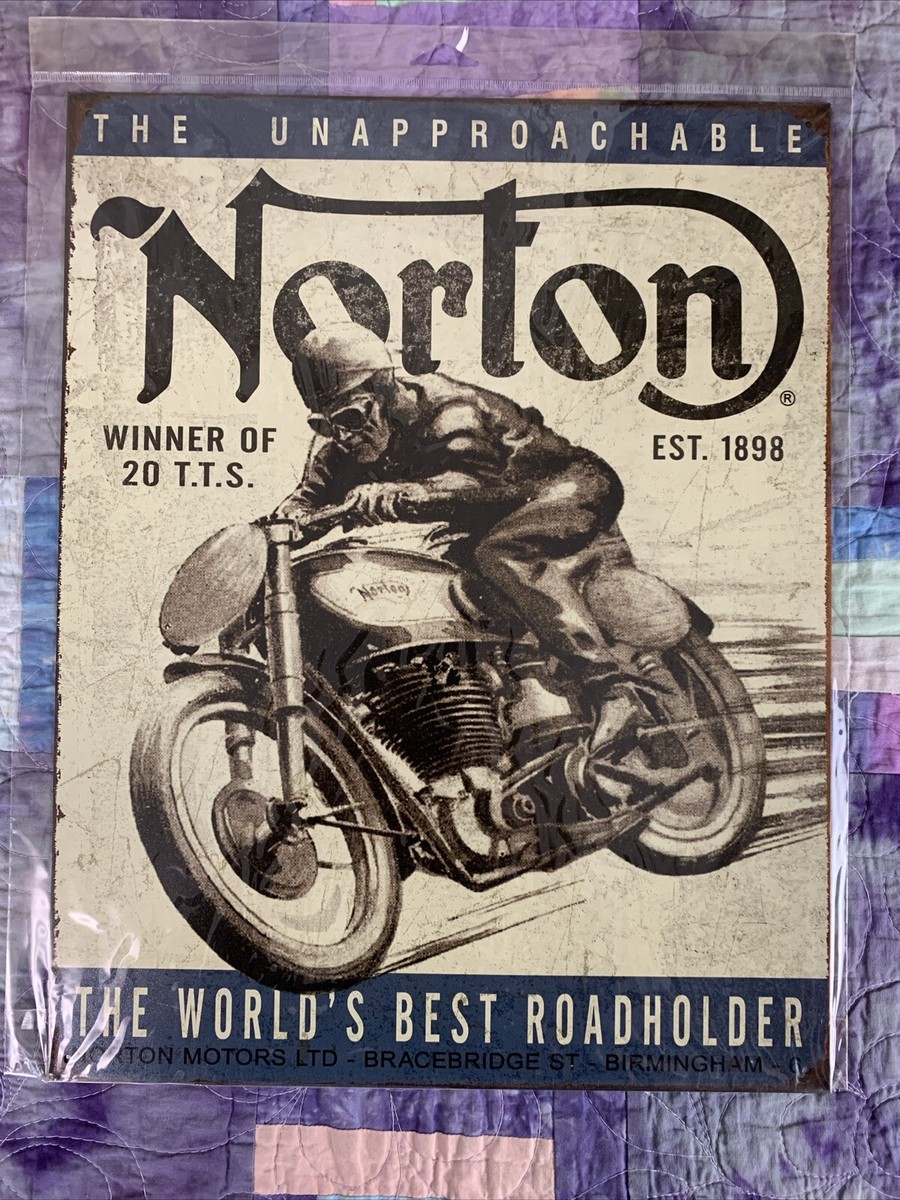 Norton Motorcycles The Worlds Best 12.5x16 Metal Man Cave Garage