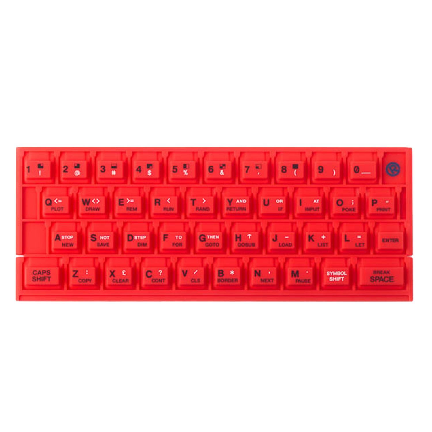 Rubber Keyboard Mat in Red for Original Sinclair ZX Spectrum 16K / 48k