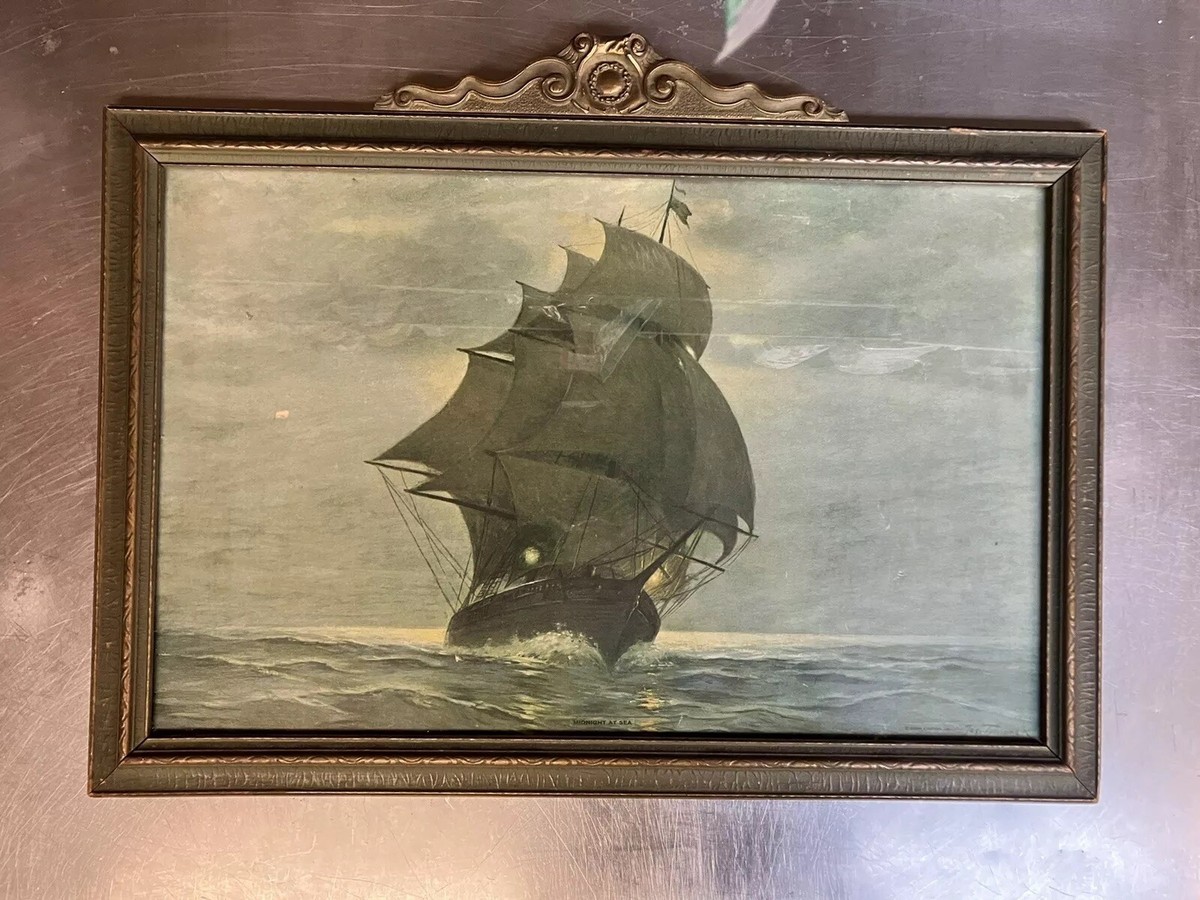 Stern & Hacker Midnight at Sea Jos Tomanek Vintage Original Frame