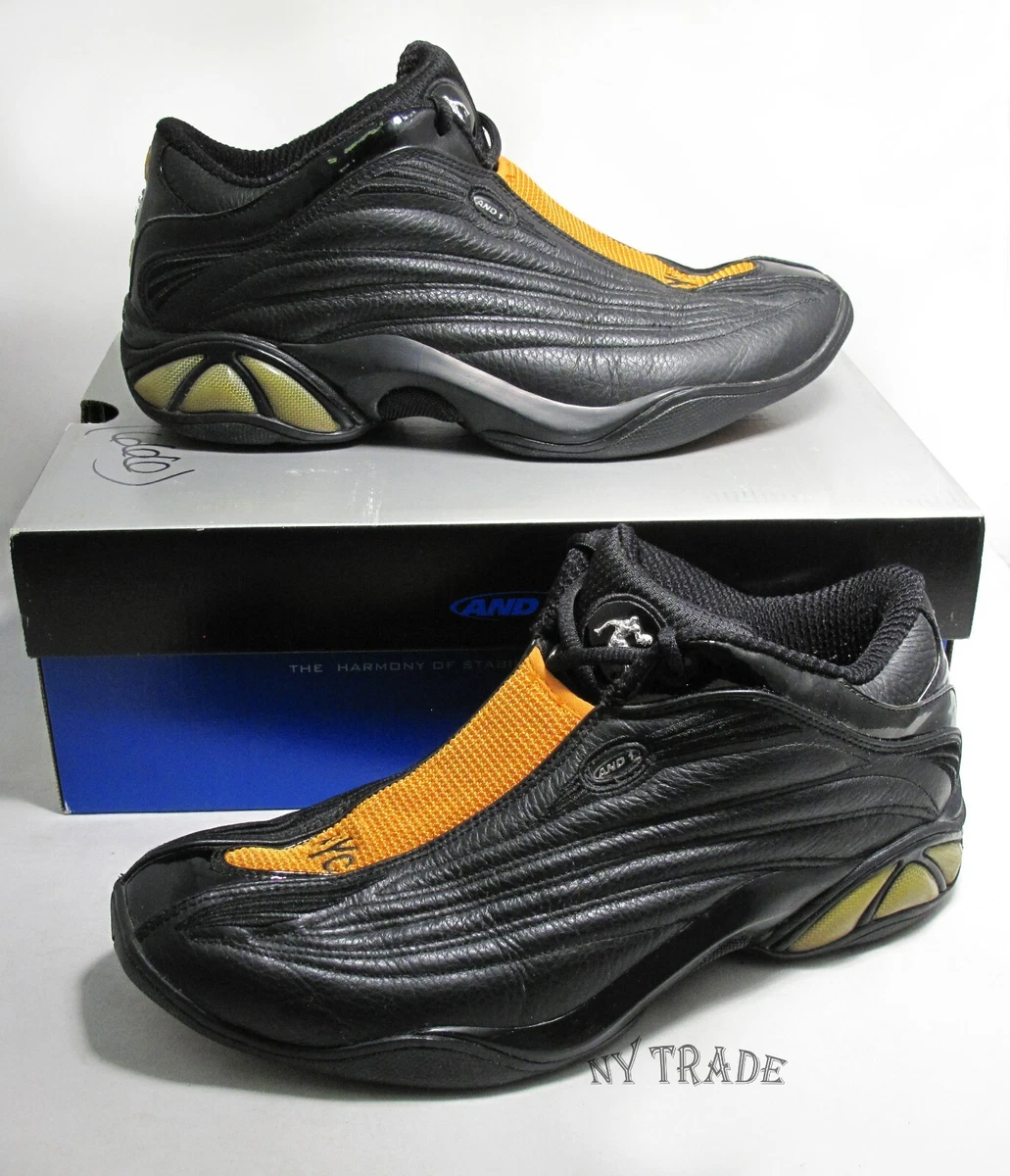 AND 1 2001 MAD GAME MID Sprewell Black Orange NYC Vintage Pre Own in Box