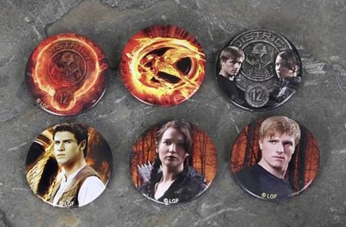 Tribute von Panem 6 Ansteckbutton Button Set HUNGER GAMES Darsteller Portraits - Bild 2 von 2