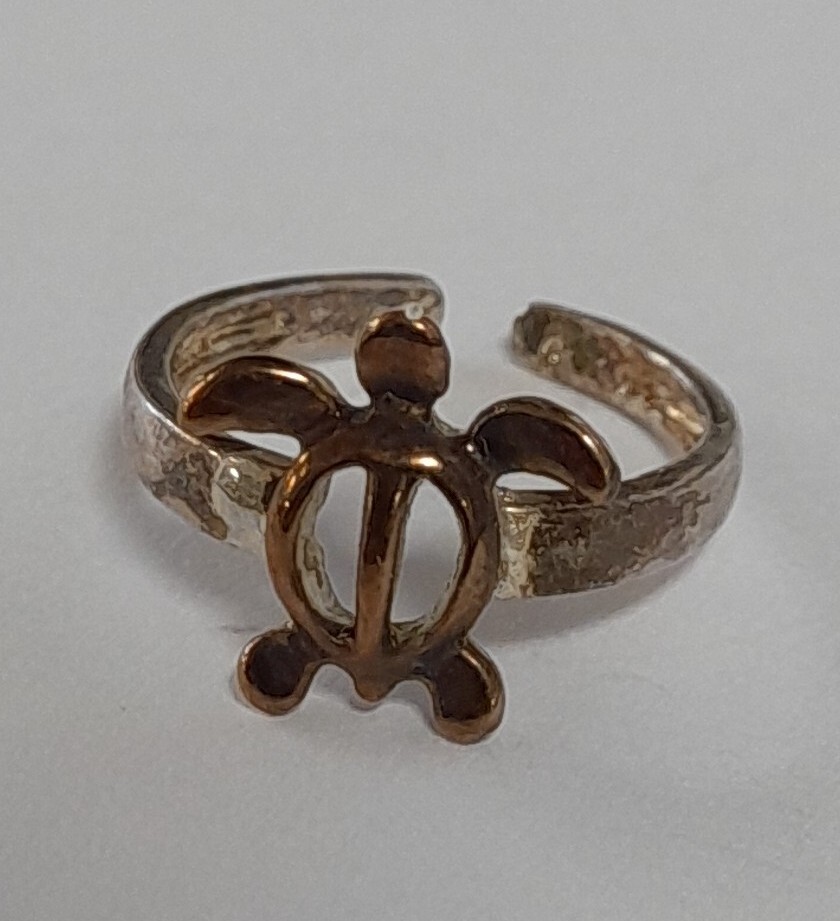 925 Turtle Toe Ring Sterling Silver - image 2