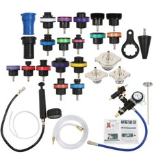 28pcs Radiator Pressure Tester Kit Coolant Vacuum Type Cooling System Adapters