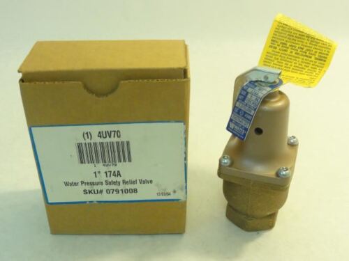 202782 New In Box; Watts 791008 Relief Valve; 1" NPT; 125PSI