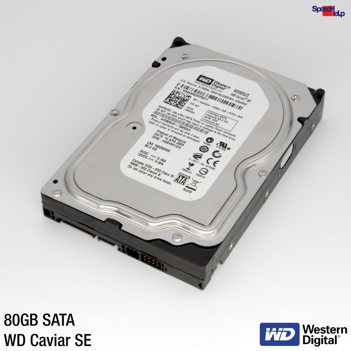 WD800JD-55MSA1 WESTERN DIGITAL 80GB 7200prm 3.5インチ SATAWESTERN