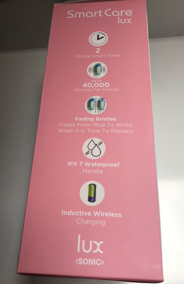 Smart Care Lux Sonic Toothbrush Deep Clean And Polish 4 Heads rrp £55