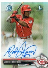 2017 Bowman Chrome Prospect Auto Refractor & Base Auto Alfredo Rodriguez /499