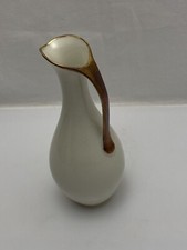 Antike Vase Bavaria . Elfenbeinfarben mit Goldrand 14cm