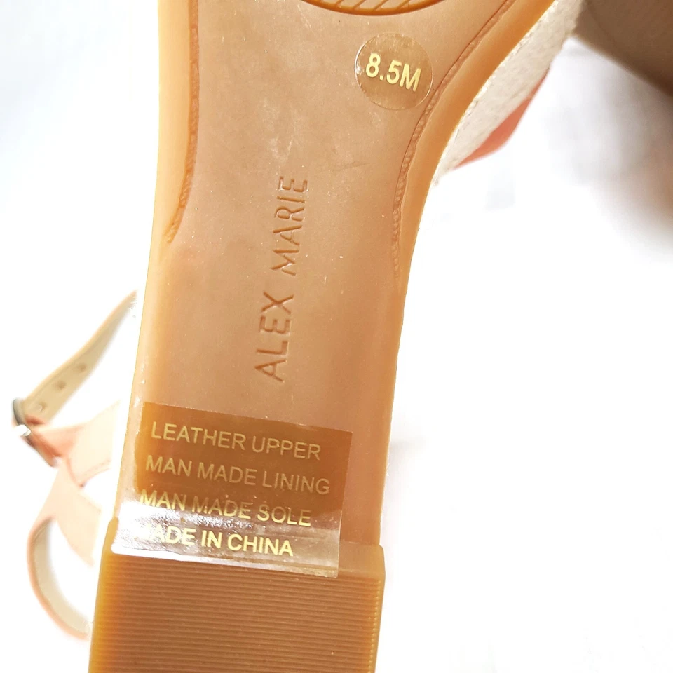 Sandalias Alex Marie para mujer 8,5 M alpargata cuña correa al tobillo coral/melocotón Foto 4 de 4