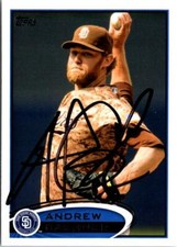Andrew Cashner autographed baseball card (San Diego Padres) 2012 Topps #US89