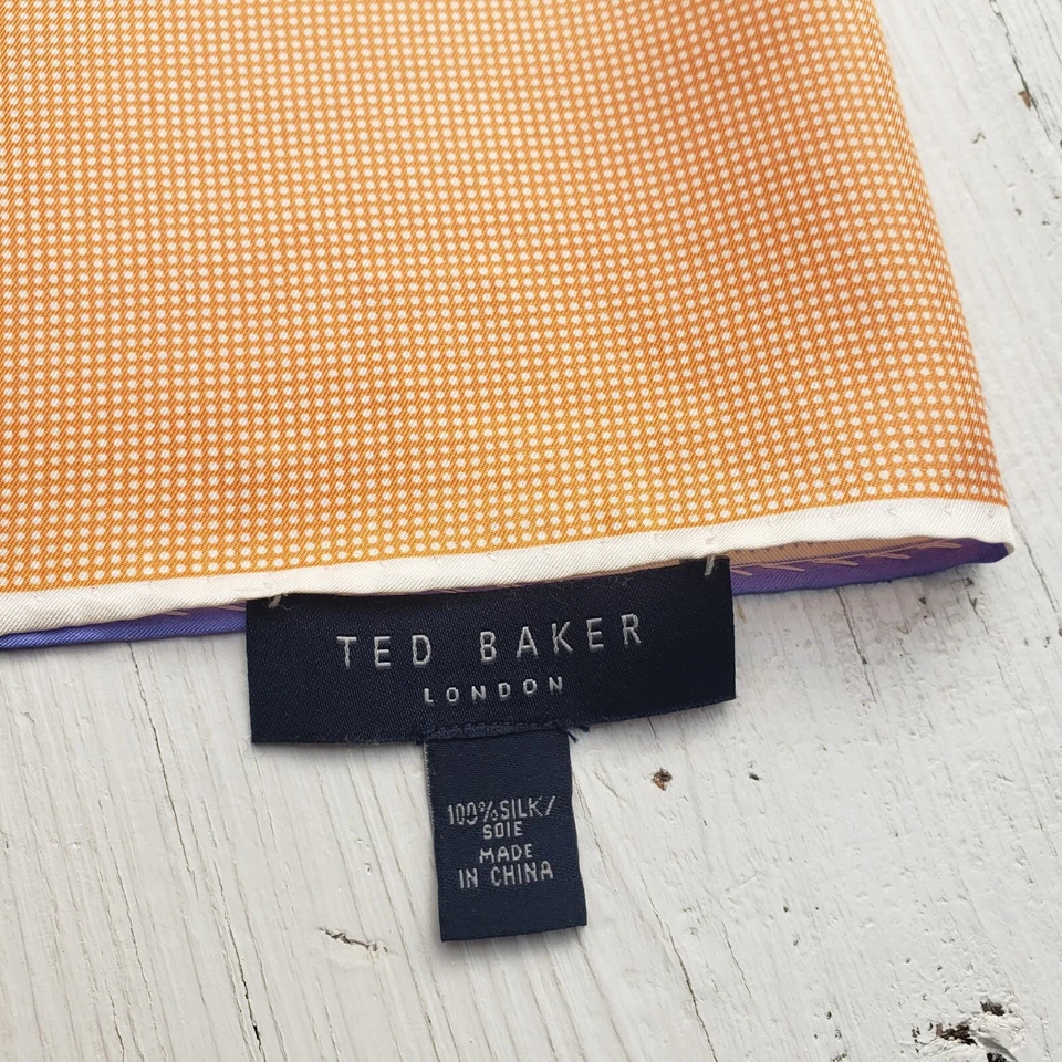 Nuevo Pañuelo Ted Baker London Hombre 13" Cuadrado de Bolsillo 100% Seda NUEVO Foto 3 de 4
