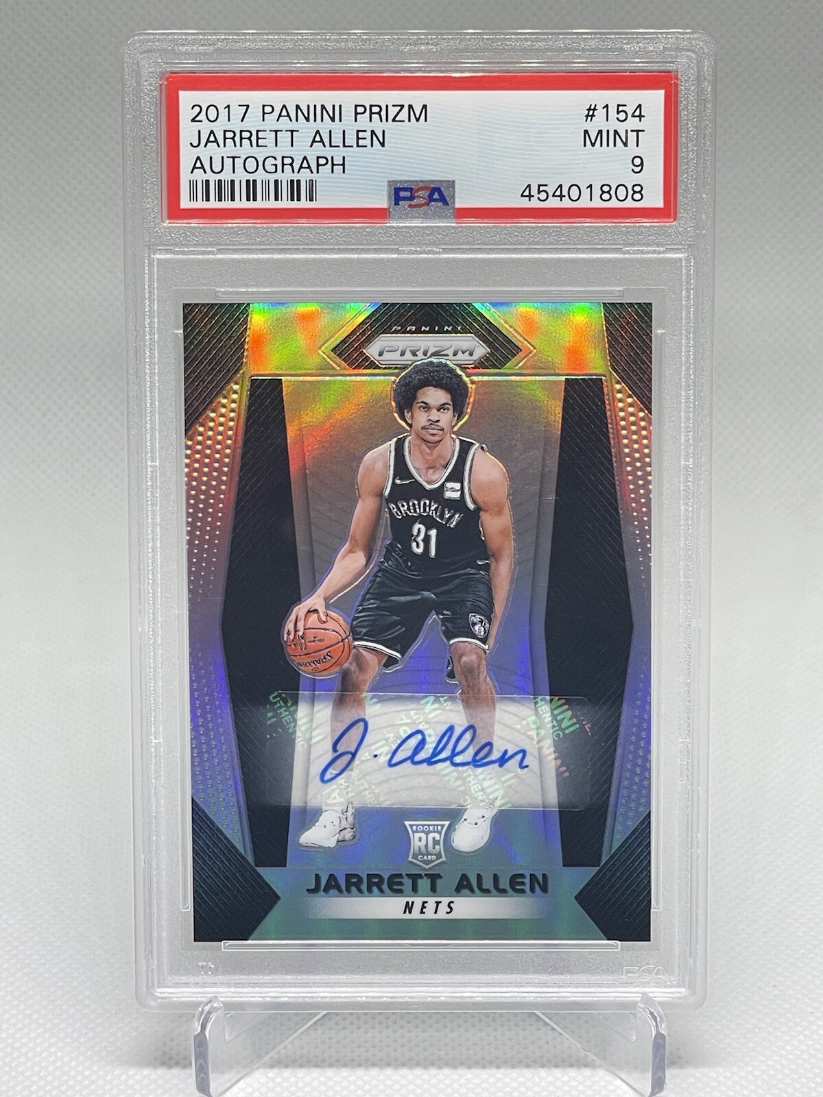 Jarrett Allen prizm silver RC auto