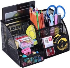 Mesh Multi-Functional Stationery Storage Organizer Office Stationery Case Statio