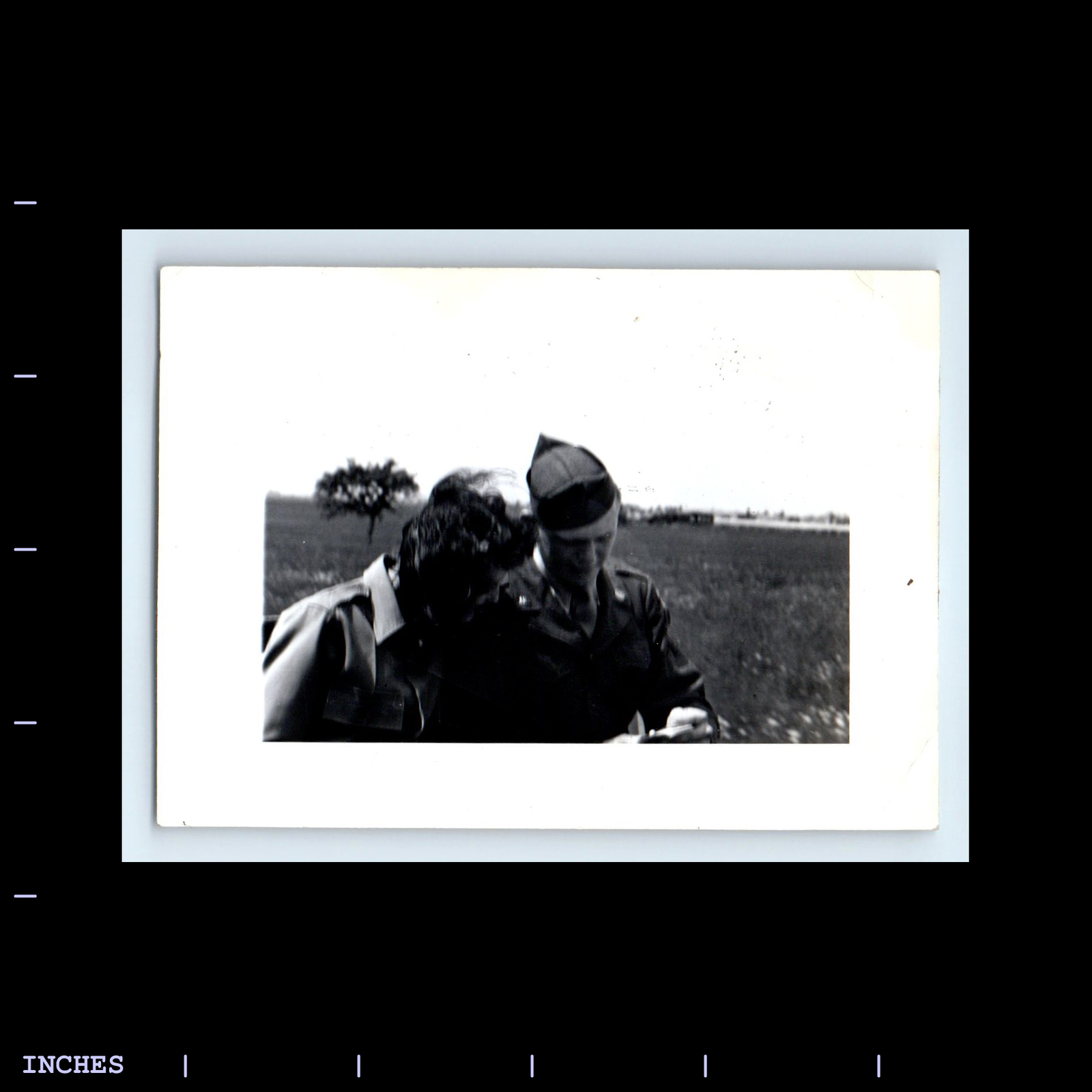 Vintage Photo MAN WOMAN SOLDIER IN UNIFORM