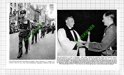 Col J P Carne 1st Bn The Gloucestershire Regiment Rev SJA Evans - 1953 Cutting