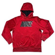 Nike Red Thermal Fit Hoodie W Pockets