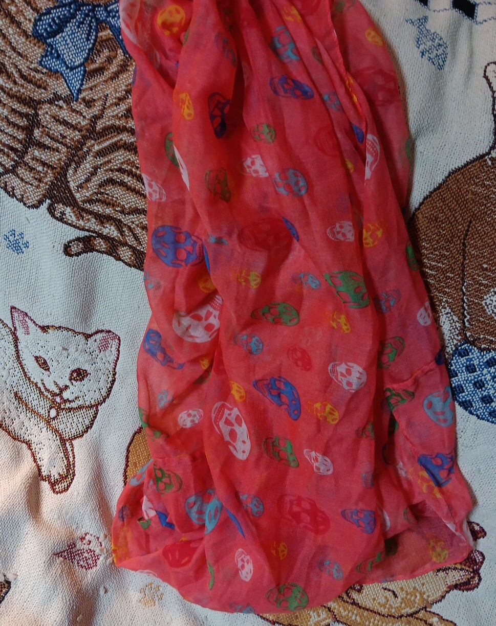 Infinity Scarf Skull Skeleton Pattern Design Punk… - image 7