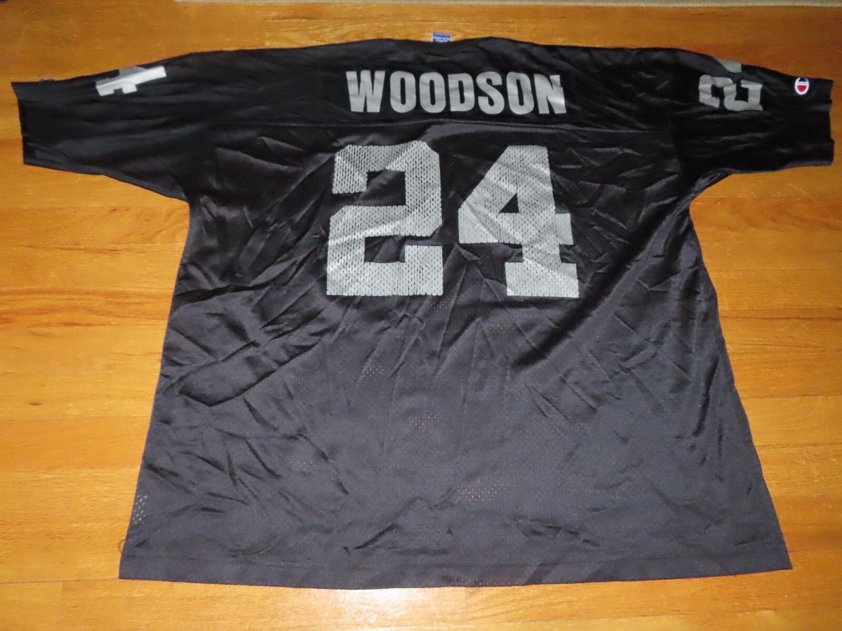ロサンゼルス・レイダース ウッドソン 24 ジャージ Vintage Champion CHARLES WOODSON No 24 OAKLAND RAIDERS (Size 52