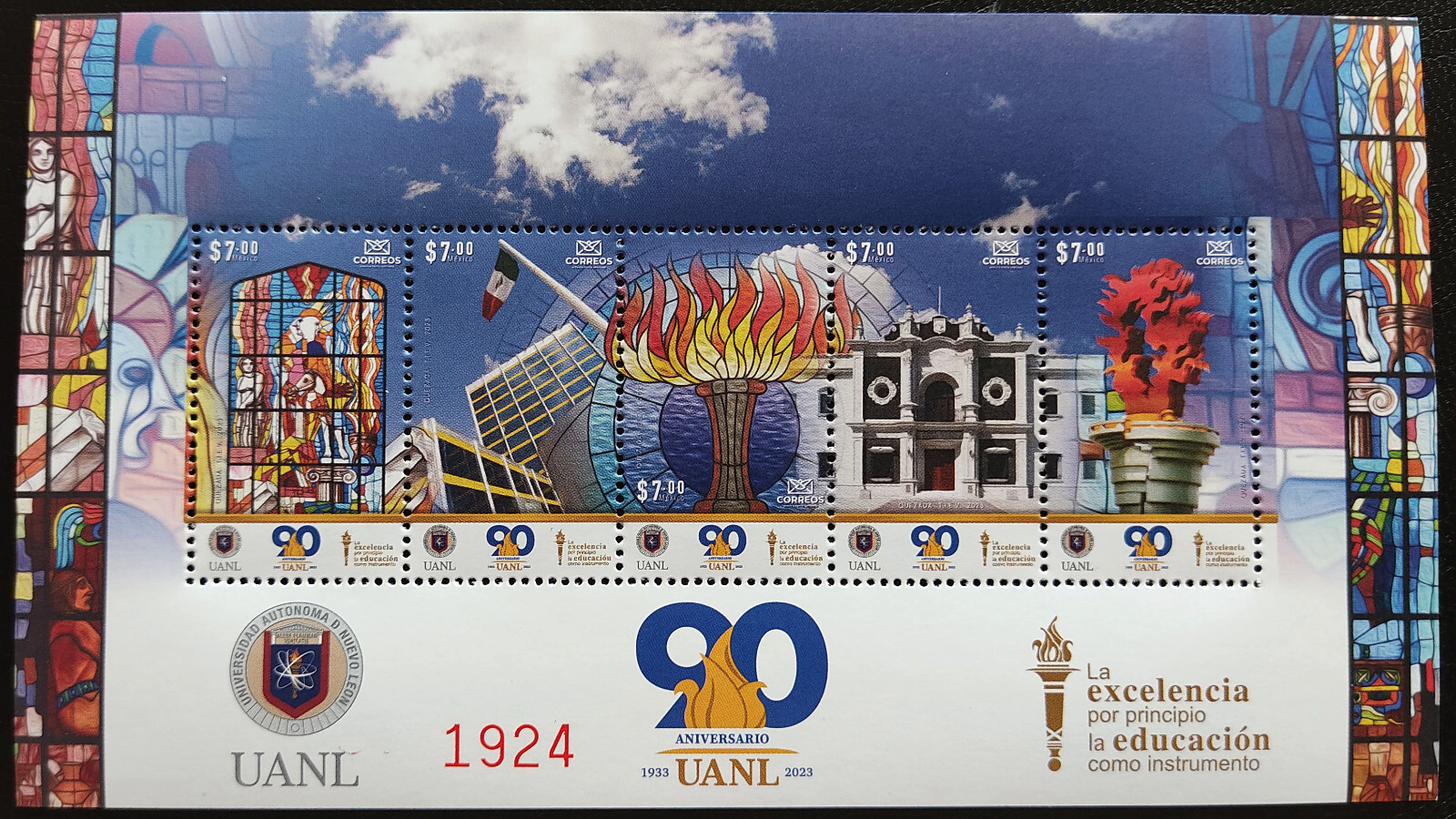 MEXICO 2023 NUEVO LION UNIVERSITY ltd. ed. COLLECTOR mint NH unmounted, sarce it