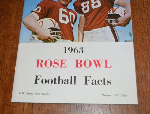 1963 UW WISCONSIN BADGERS ROSE BOWL Football Facts Program PAT RICHTER - Picture 3 of 10