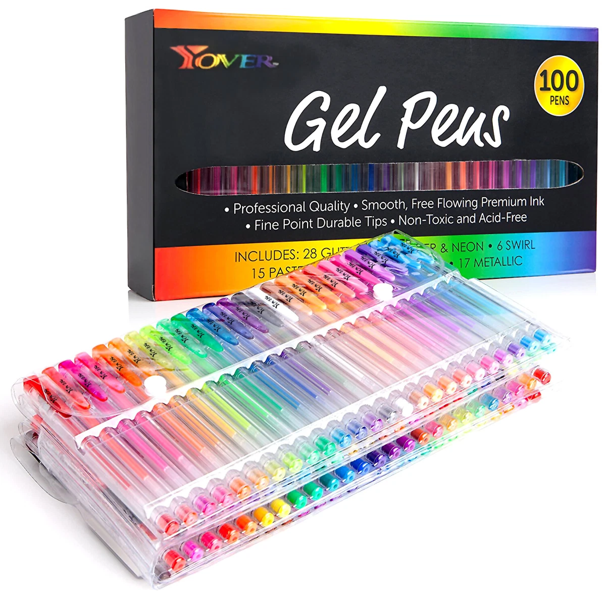 Gel Pens Set, 48 Pieces, Gel Pens Coloring, Metallic Gel Pens, Pastel Gel  Pens, Neon Gel Pens, Glitter Gel Pens, Gel Pens, Gel Pens Coloring 