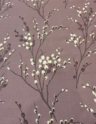 LAURA ASHLEY STOFF DESIGN Pussy Willow 2,4 METER TRAUBE LEINENMISCHUNG