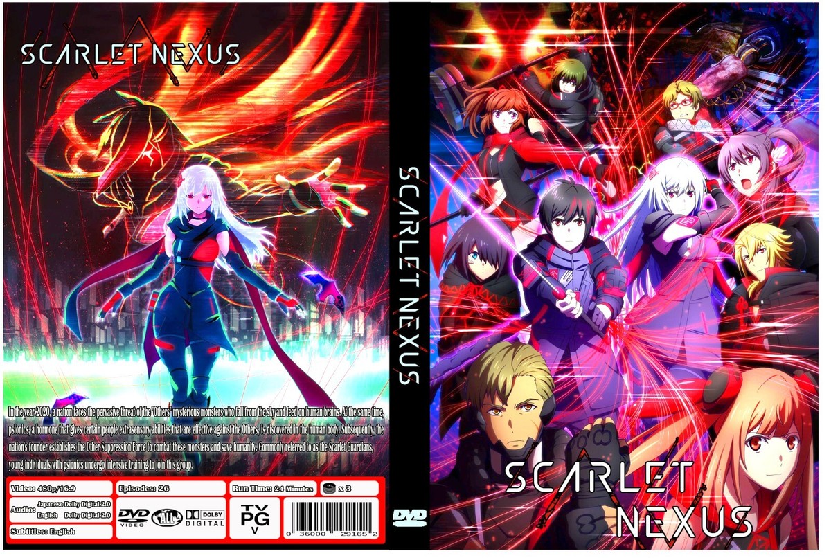 ANIME, SCARLET + NEXUS, 3 DVD, 26 EPISODES, ENG/AUDIO, 1 BOX, 2021