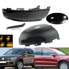 2x LED Aussenspiegel Spiegelblinker Schwarz Linse für VW Sharan 7N ab 06/2010