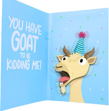 Screaming Goat Birthday Card - Funny Birthday Card for Men Women Kids - Screamin
