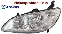 Abakus 217-1146L-LD-EM Hauptscheinwerfer Links Scheinwerfer FüR Honda