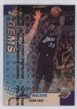 1999-00 Topps Finest Gems Refractor Karl Malone #108 HOF z2c