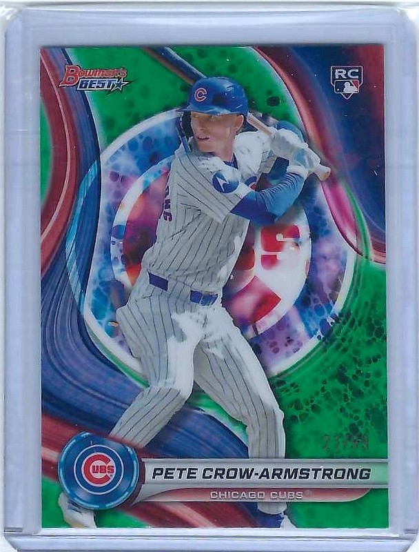 2024 Bowman's Best - Pete Crow-Armstrong #17 Green Refractor /99 (RC)