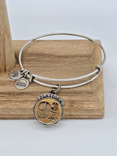 Alex and Ani Harry Potter PLATFORM 9 3/4 Rafaelian Silver Charm Bangle Bracelet