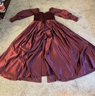 Women's Renaissance Theme Burgundy Long Sleeve Long Costume Dress size 12-15 — photo 4