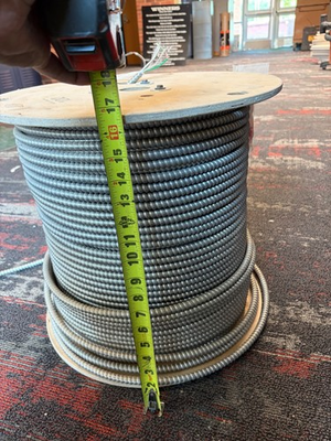 #ad 1000#x27; spool 12 2 MC cable metal clad cable 600V rated $750.00