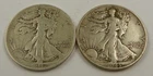1942-D and 1943-P  Walking Liberty Half Dollars VG/Fine (2 Coins)