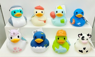 Infantino Rubber Ducks Shark, Unicorn, Surfboard, Birthday, Fish, Cow You Choose