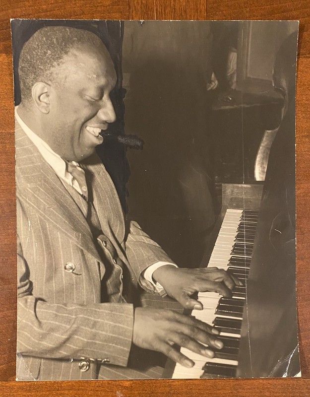 Black Jazz History: James P. Johnson Orig Photo stamped Otto F. Hess (Altered)