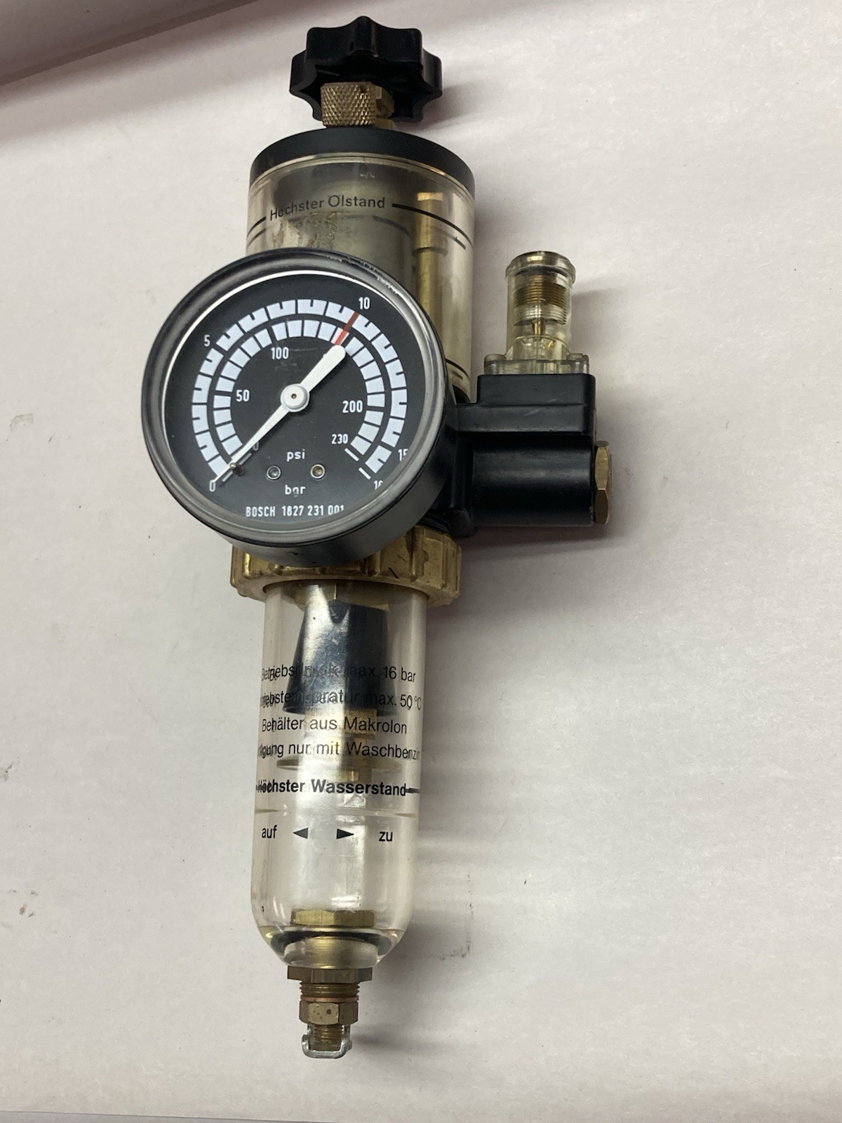 Bosch,1827-231-001,Pressure Regulator 0-230PSI 0-16 bar